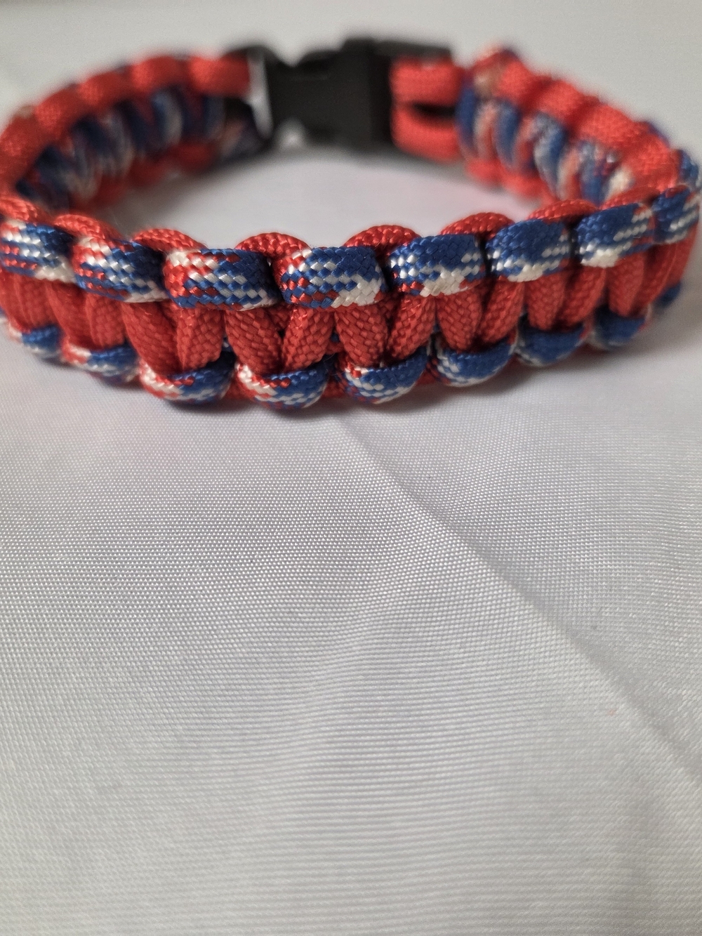 Handmade Red White Blue Size 9" 550 Paracord Bracelet
